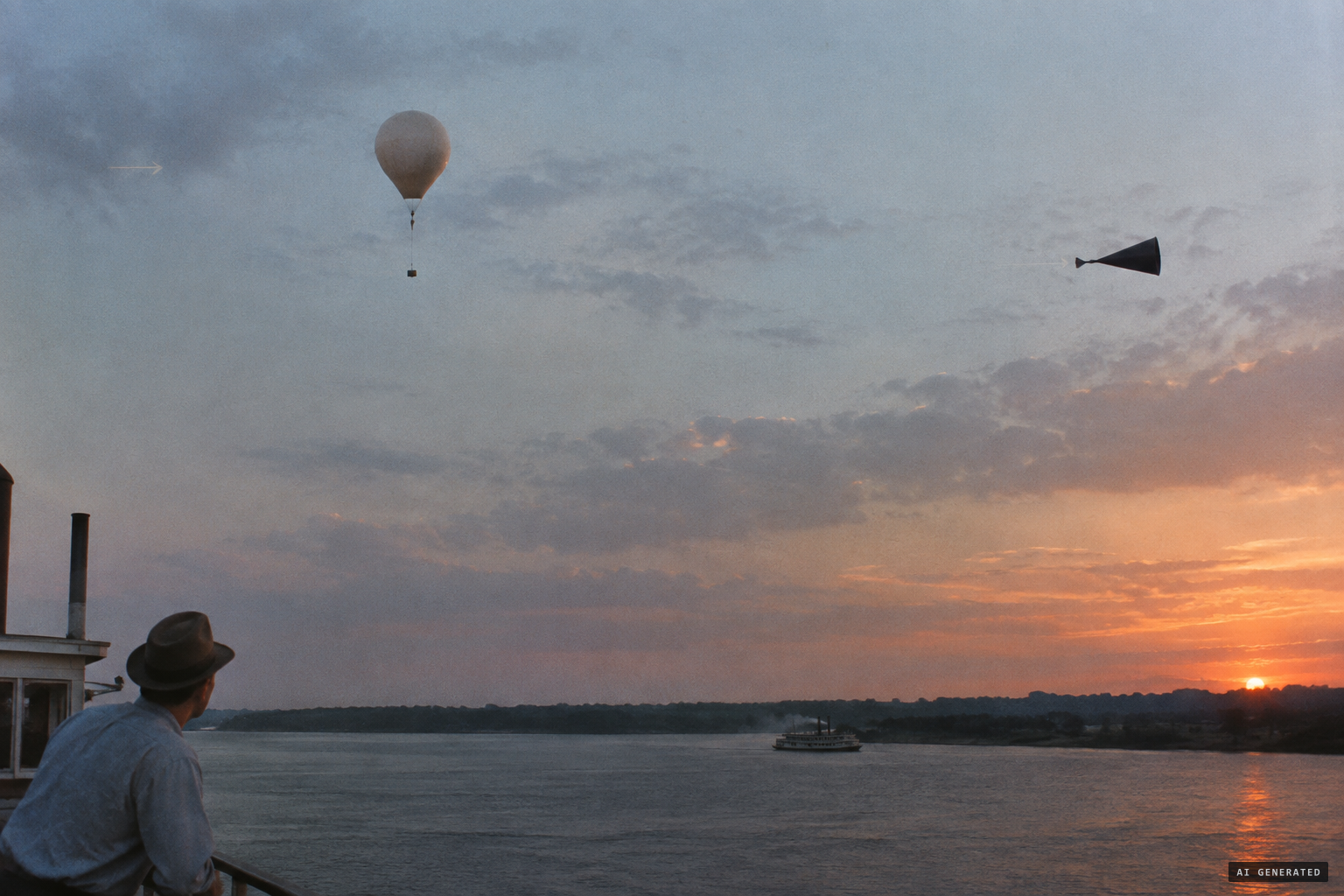 The balloon theory fails: the object flew against the wind.