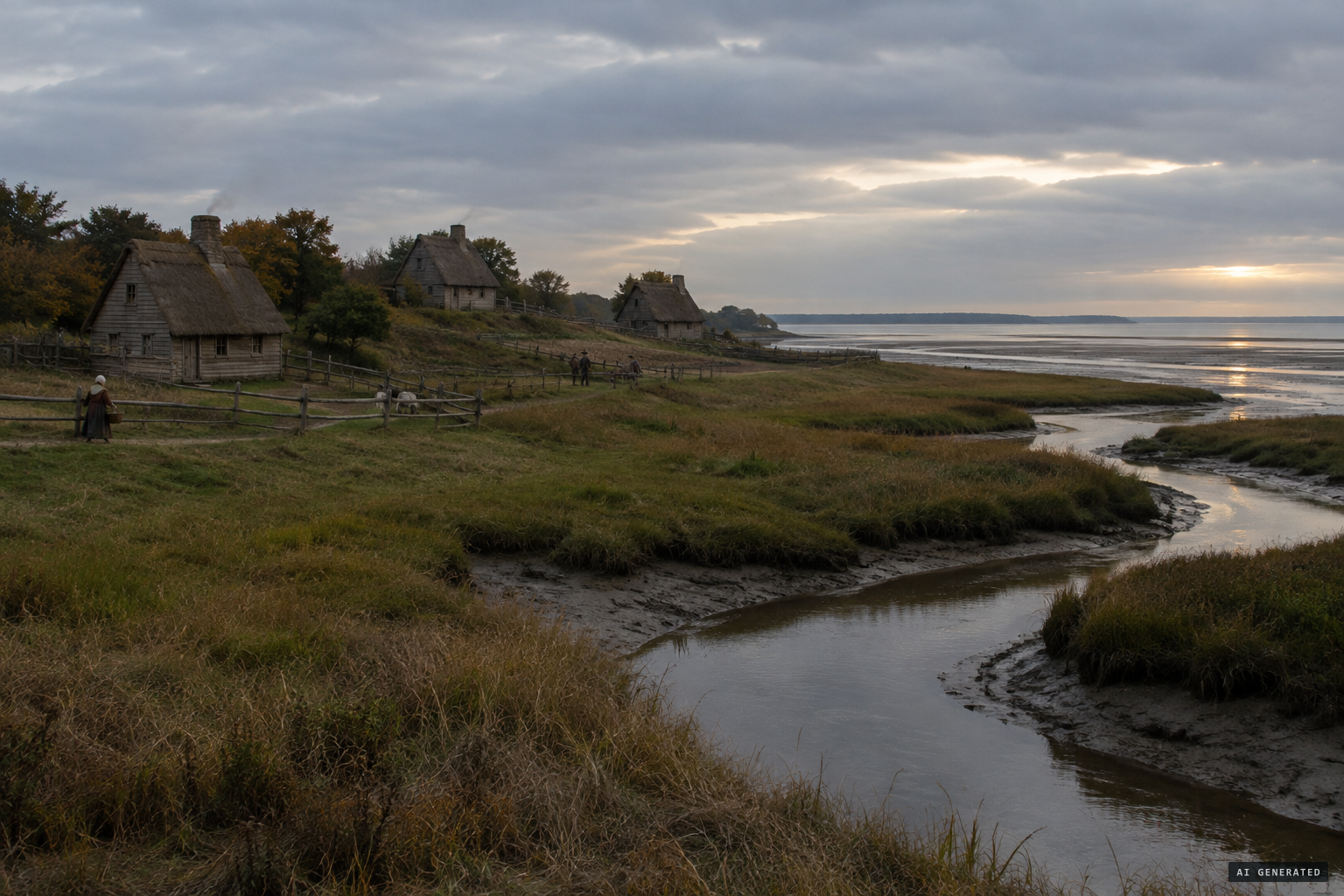 The Muddy River winds through marsh toward the Back Bay