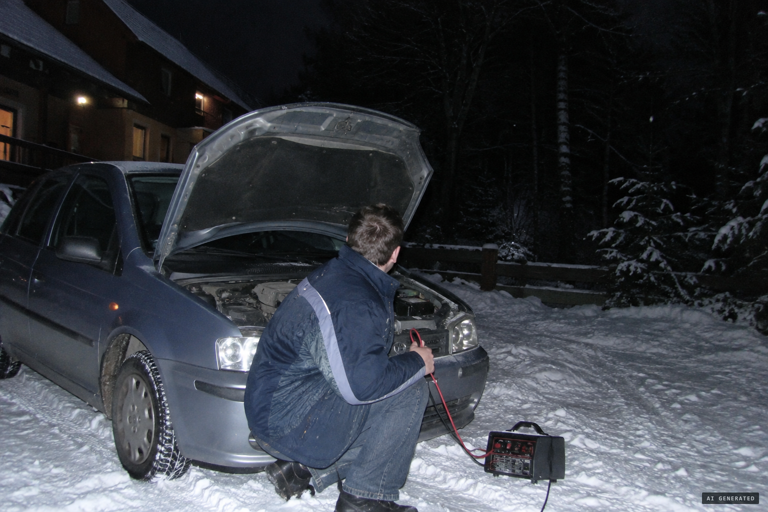 Connecting the car battery at 1 am, Maksymów hears a roar like rockets