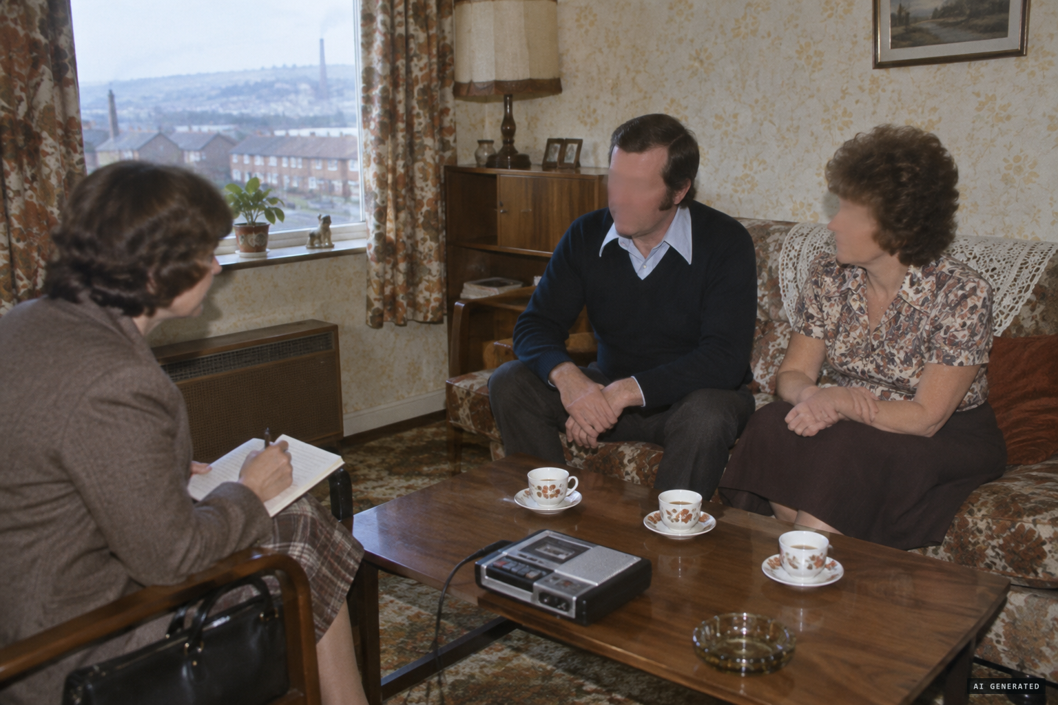 Eileen Morris interviews Mrs Hingley and her husband