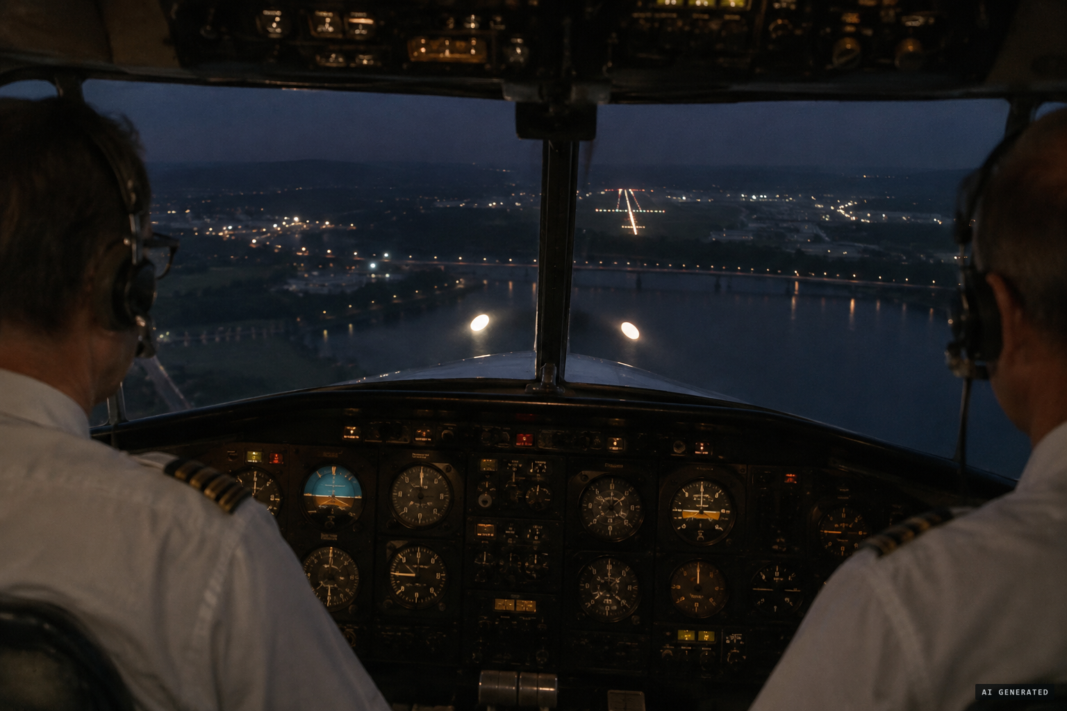 Ozark Flight 319's crew see two huge round objects below them