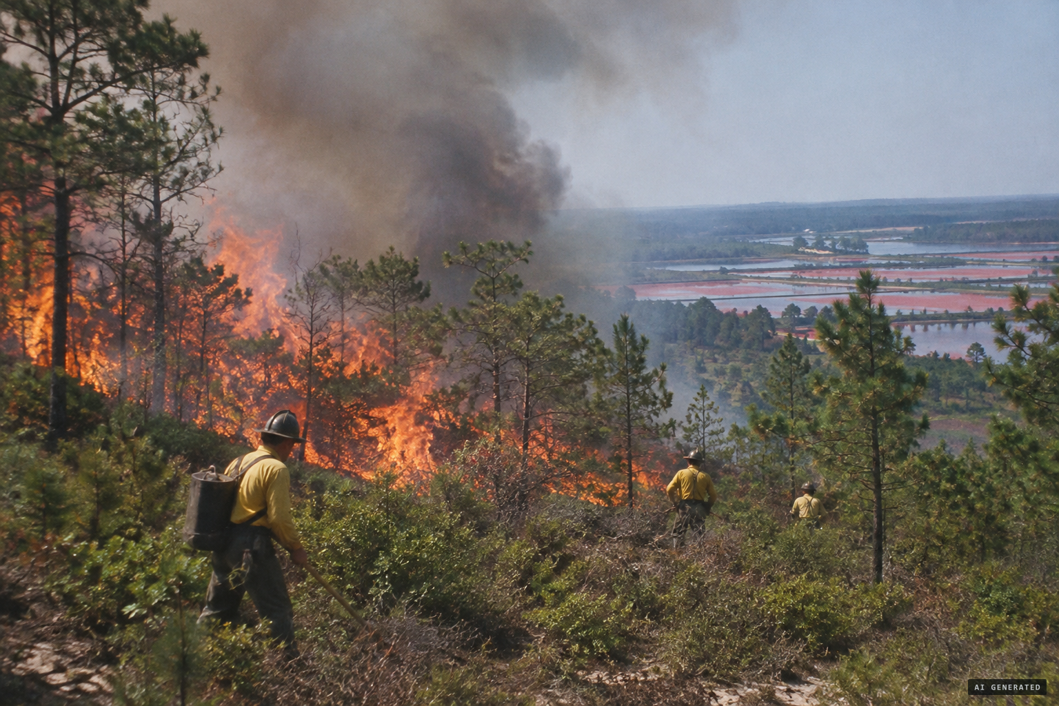 Summer fires burn through the Wharton Tract