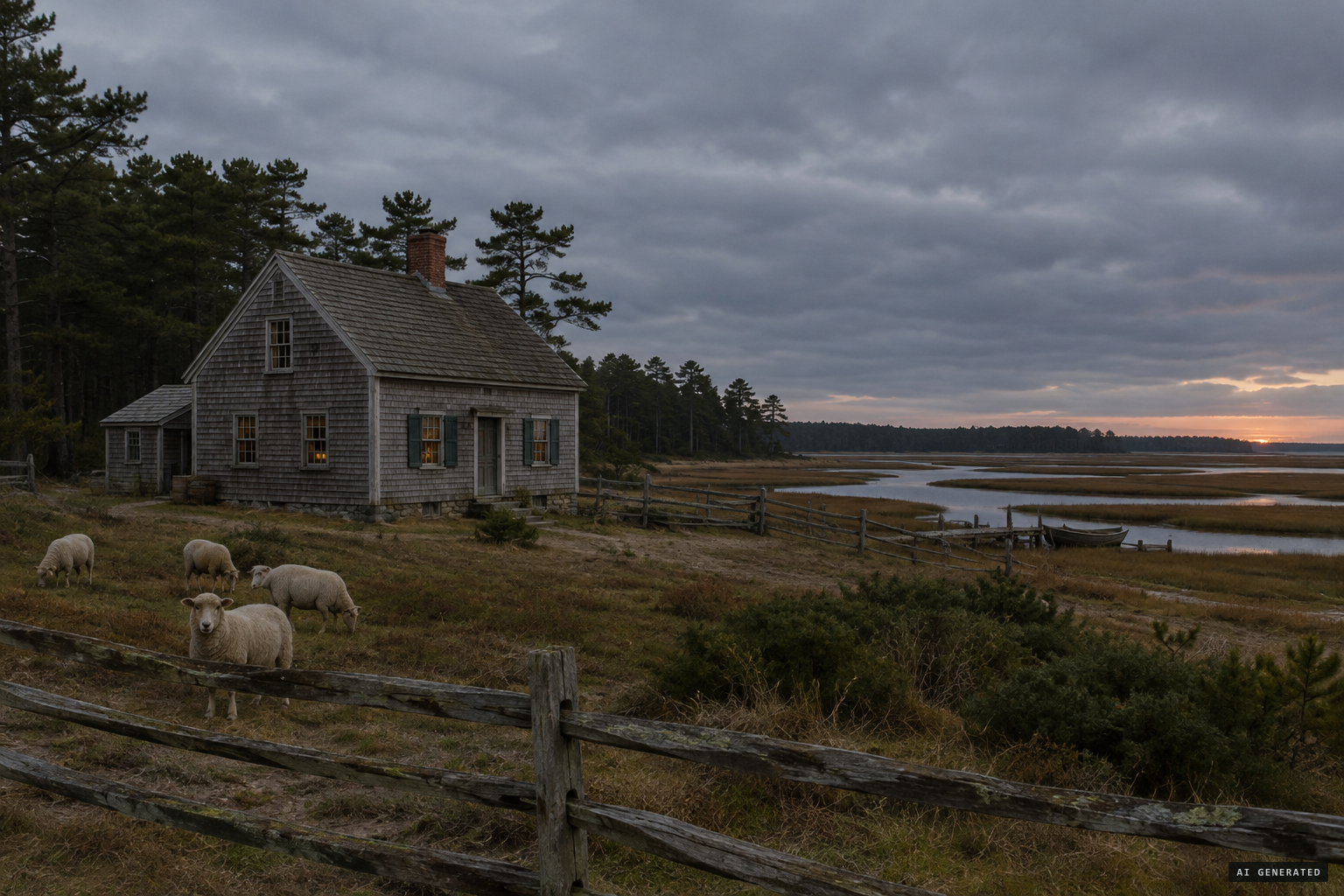 Leeds Point, at the edge of the Pine Barrens, where folklore set the Leeds Devil's birth