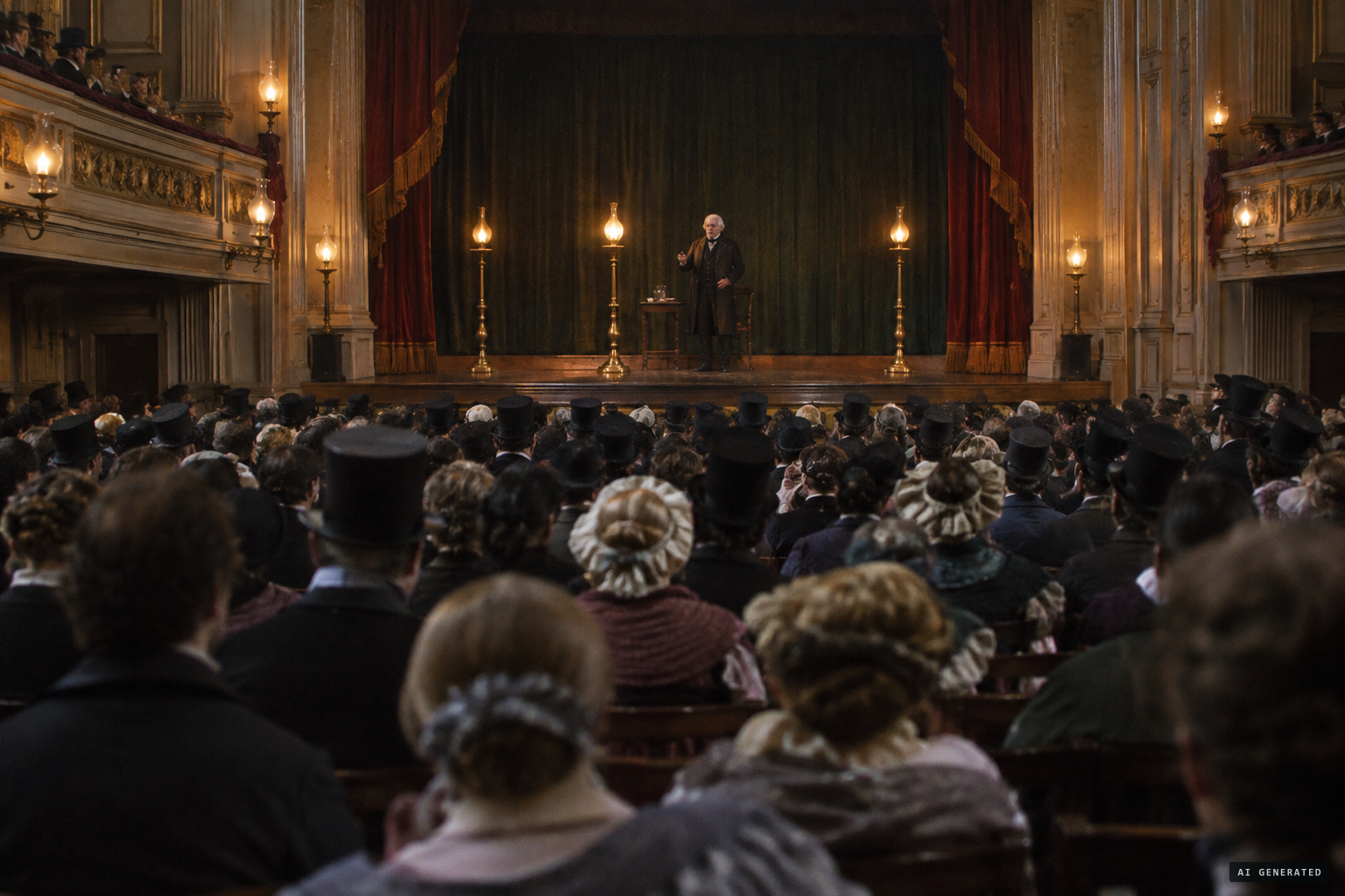 Dods tells his story at Boston's Music Hall in 1856