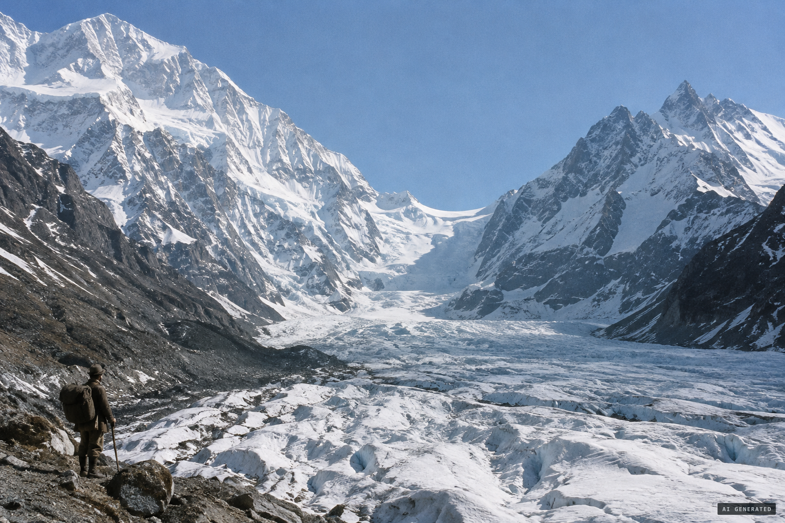 The Zemu Gap, the col between Kangchenjunga and Simvu