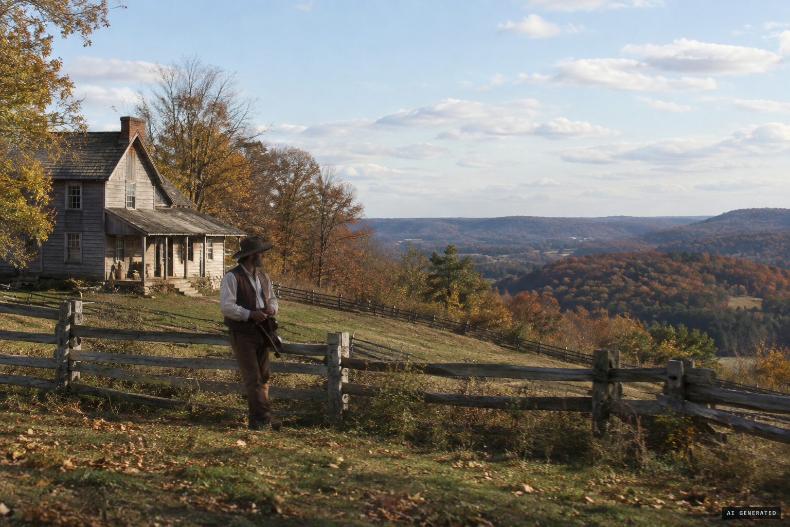 Jonathan Koons' farm on Mount Nebo, the highest point in Athens County
