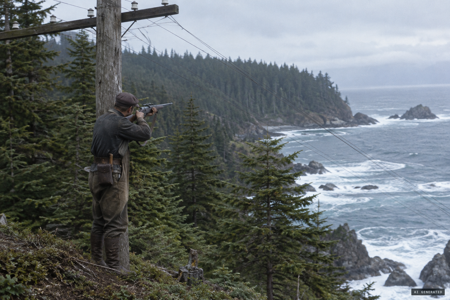 A telegraph lineman claims he shot a serpent near Port Renfrew