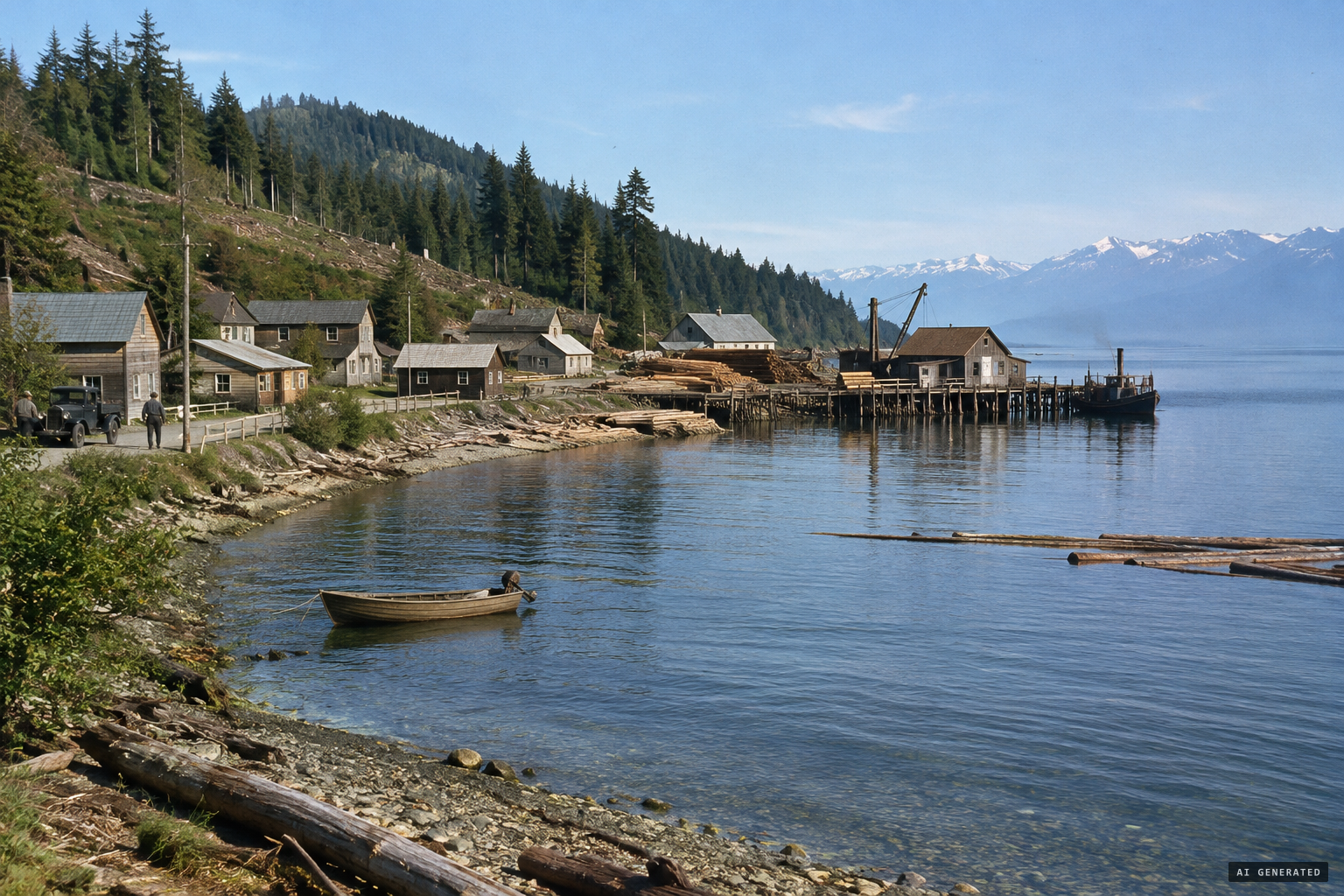 Jordan River, where the river meets the Strait of Juan de Fuca