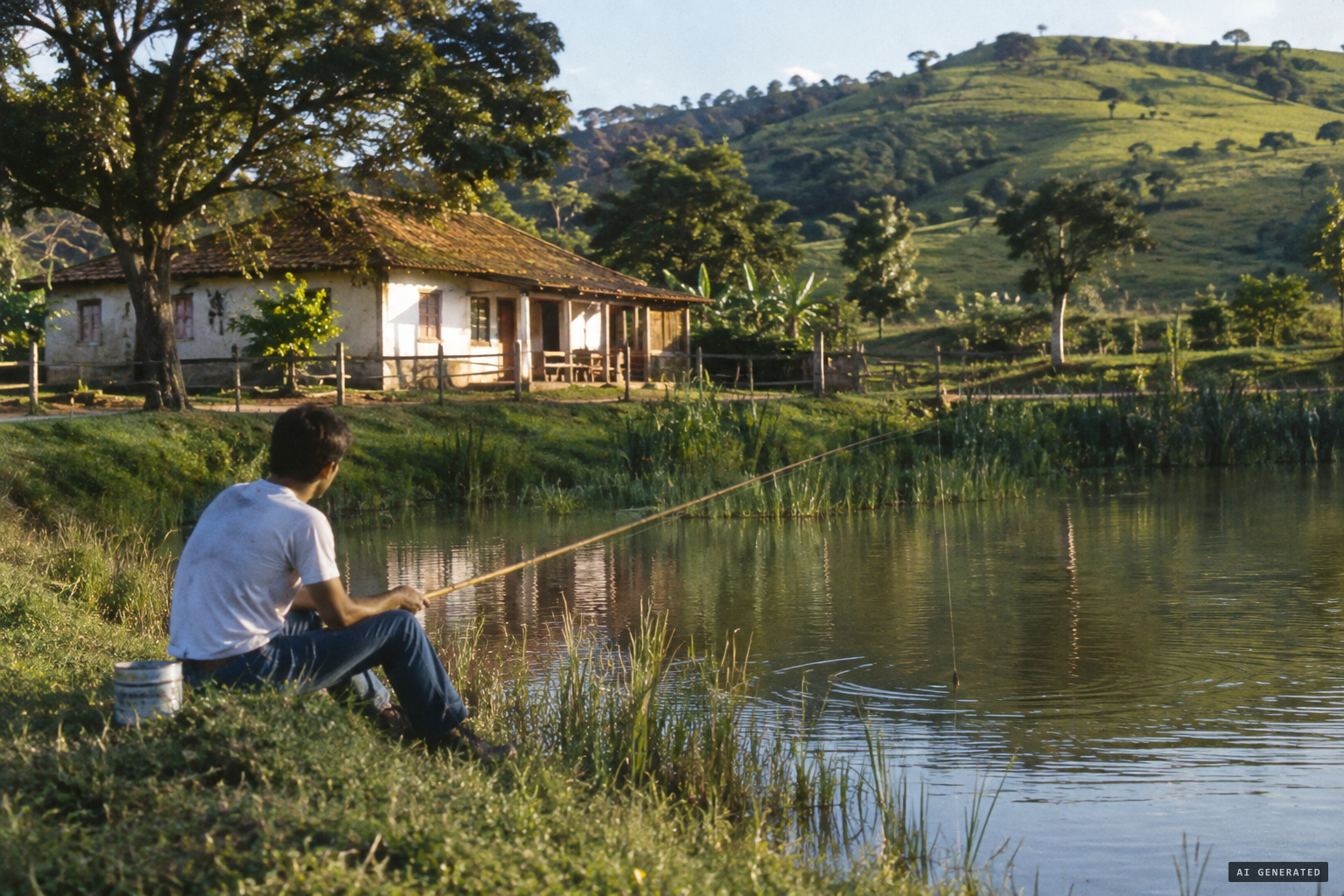 José Antônio da Silva goes fishing at the Bebedouro lagoon on Sunday afternoon, 4 May 1969