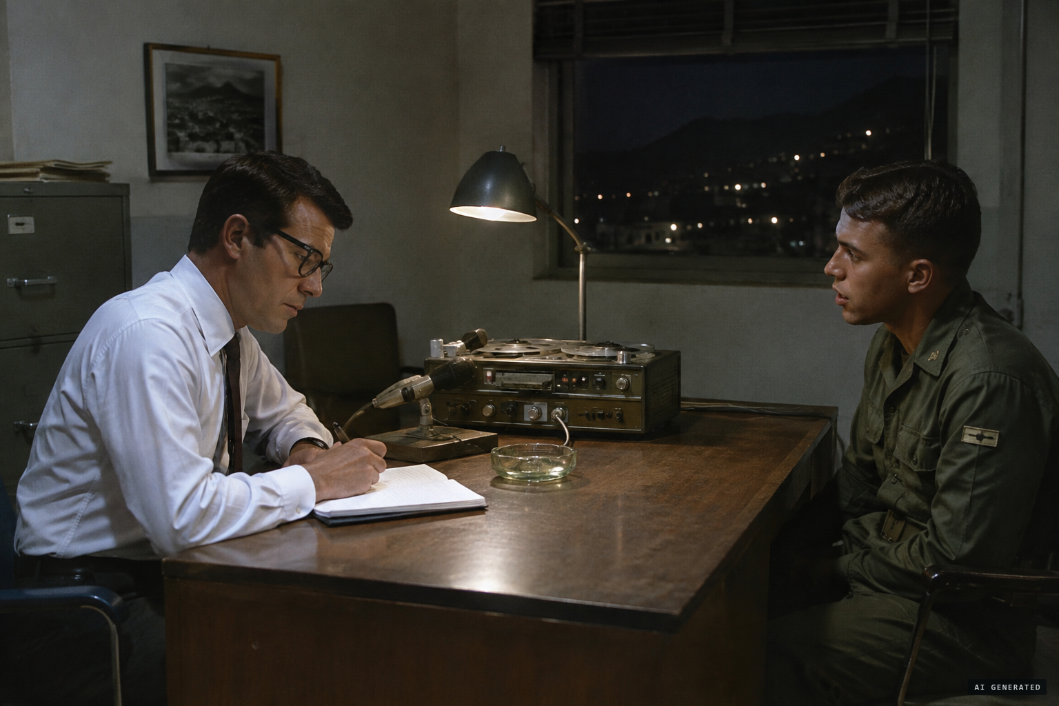 Húlvio Brant Aleixo of CICOANI interviews the soldier