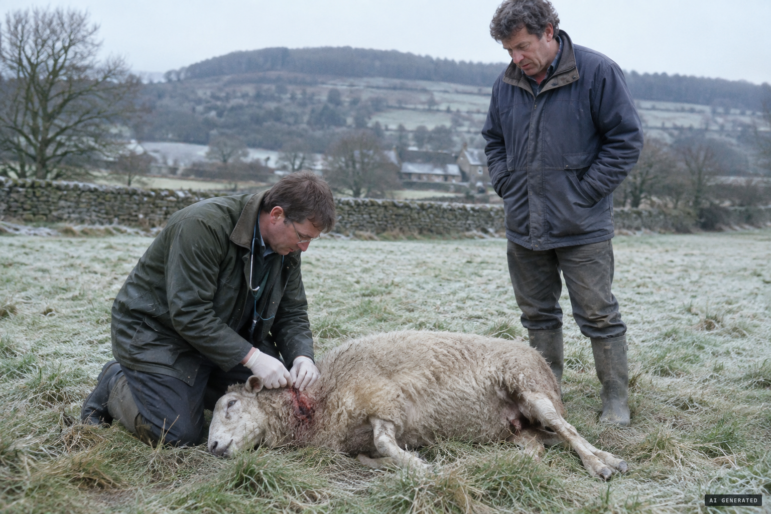Sheep killed at Talycoed, with puncture wounds over two inches across