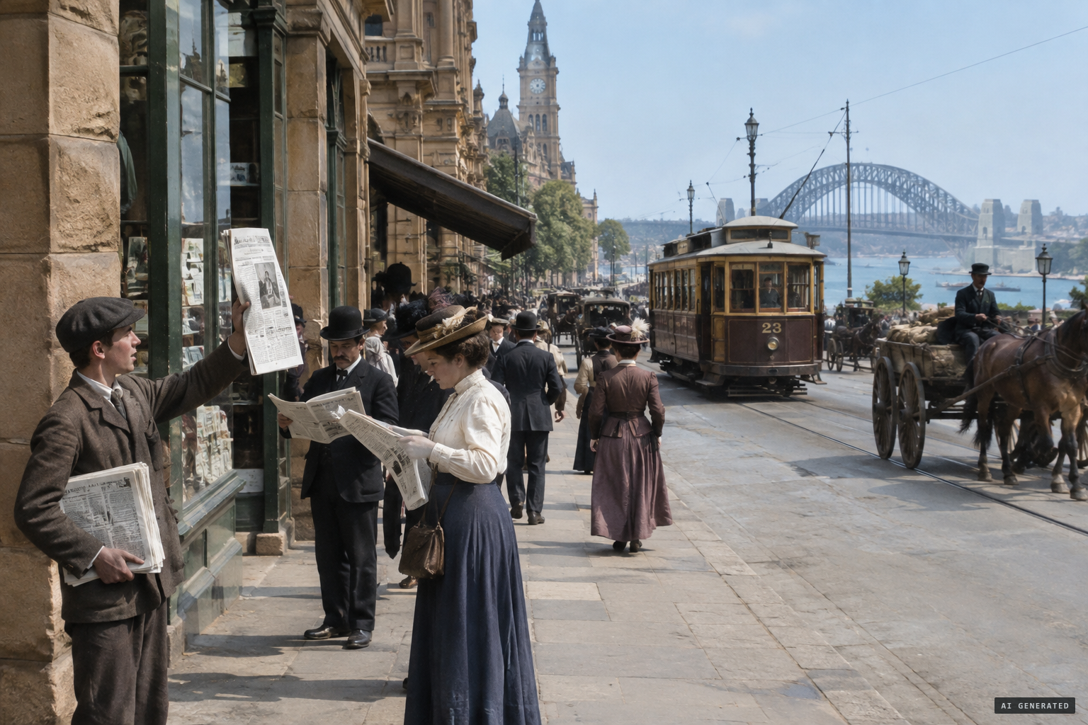 Australia in 1909 reads of airship scares abroad