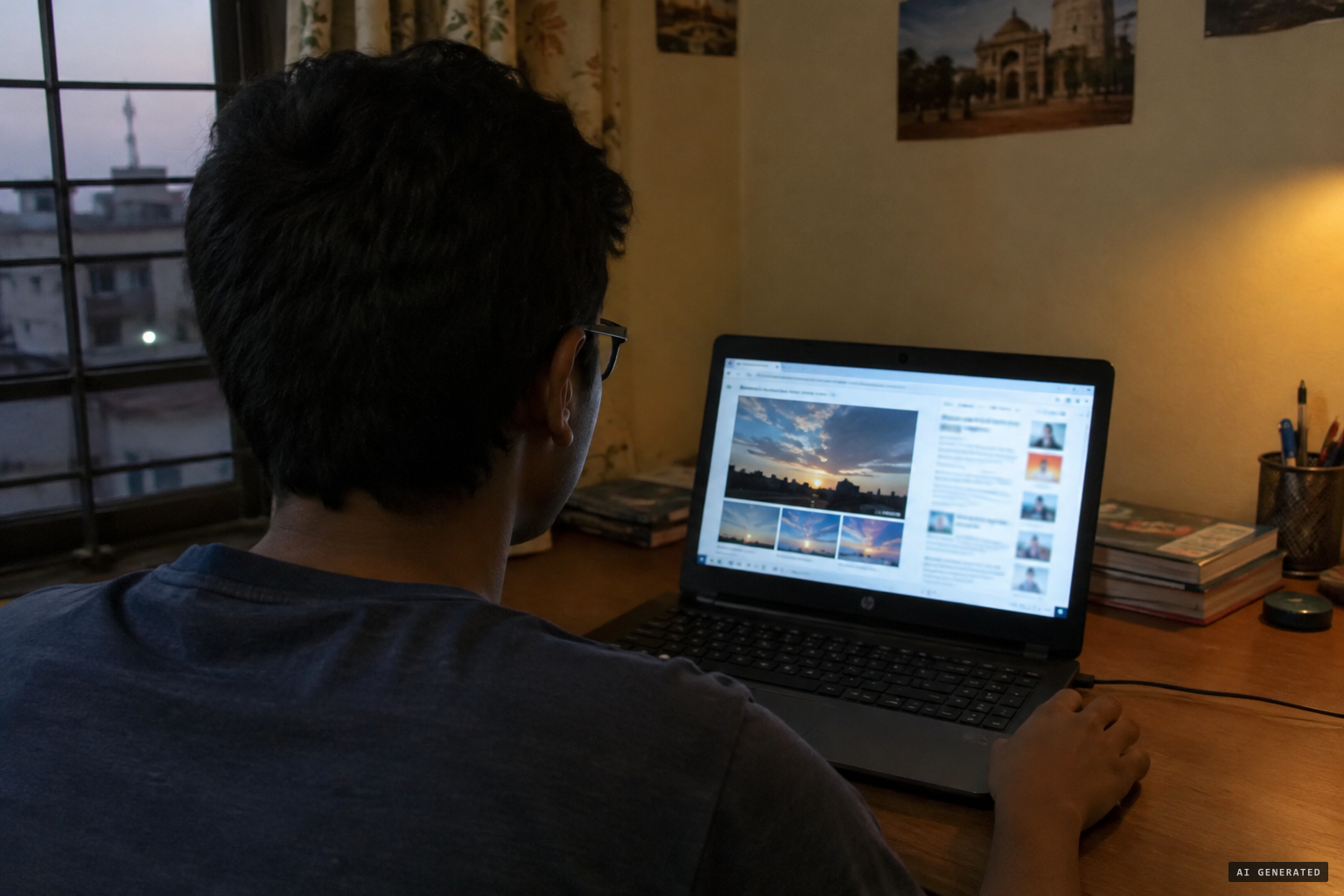 The boy's photos become a talking point around the world