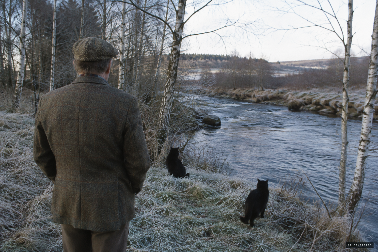 Tomas Christie sees a pair of black cats by the Lossie
