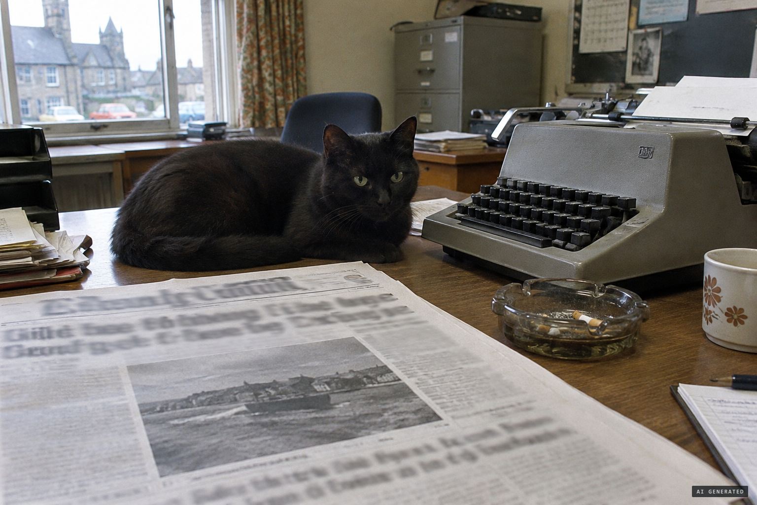 The Revack cat makes the Forres Gazette front page