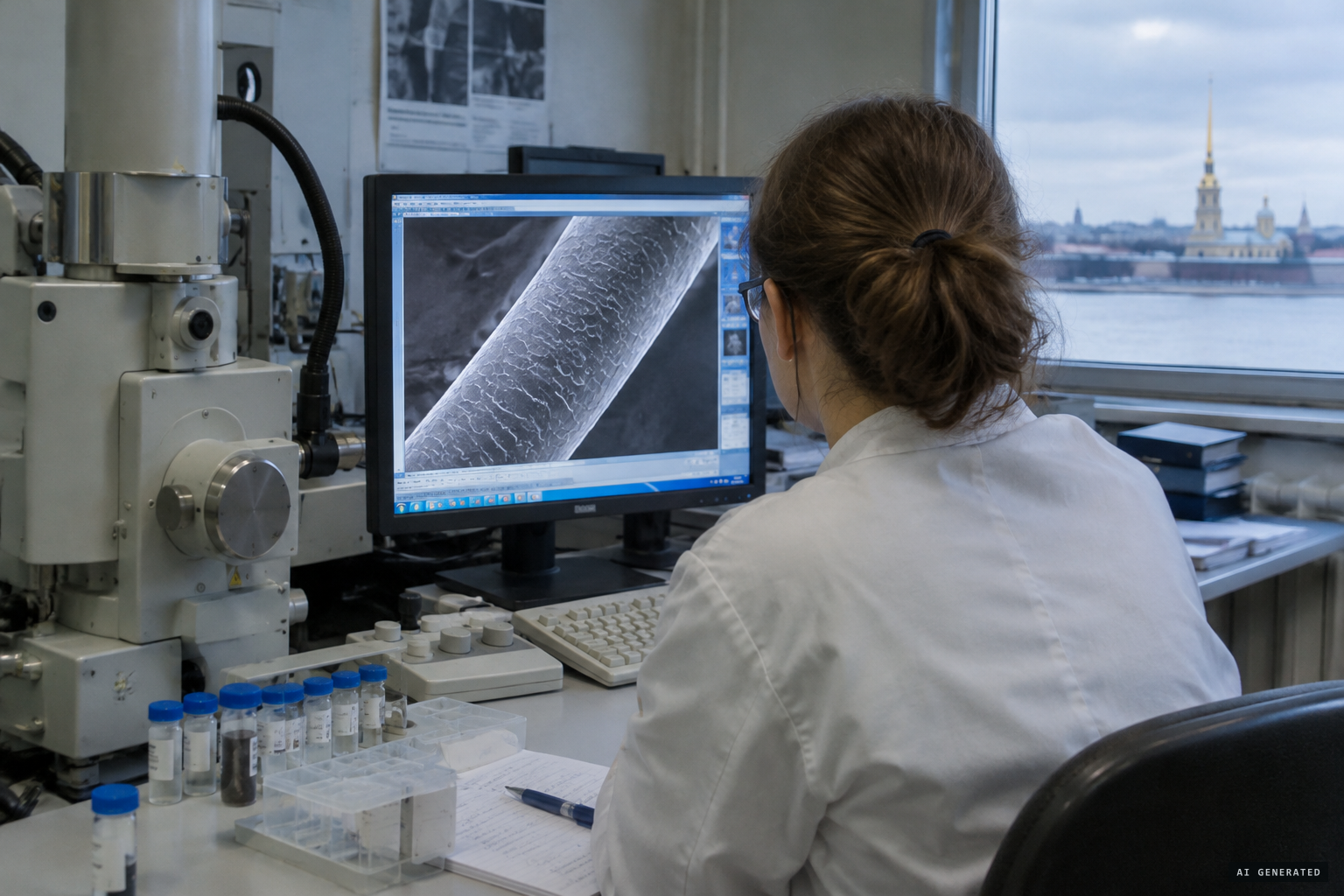 Sapunov's DNA and microscope work on the hair