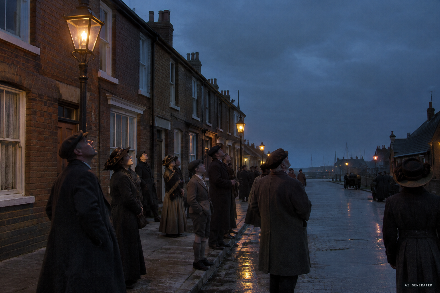 After sunset, Sheerness hears an engine overhead