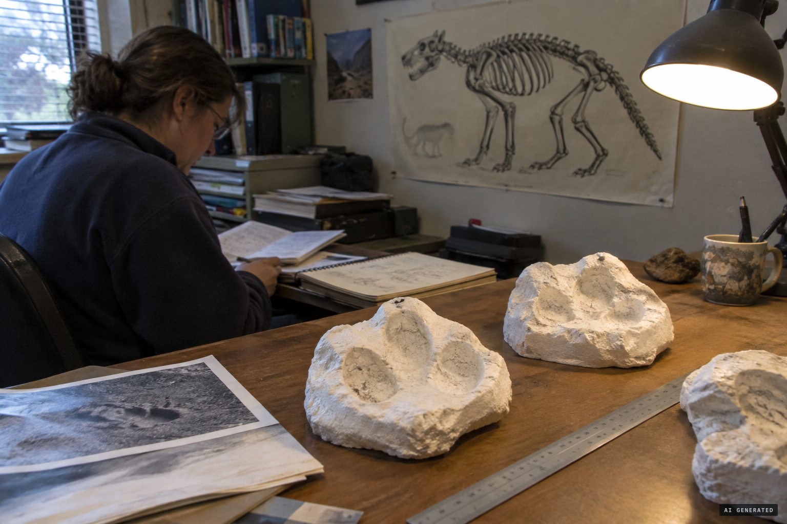 Gilroy reads a marsupial's three-lobed pad in the casts