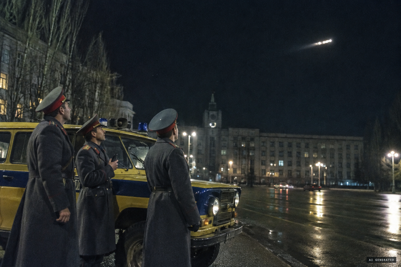Lieutenant Varyutin's patrol watches the object