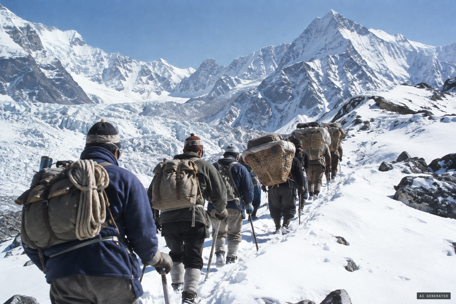 The Silver Hut expedition crosses the Tashi Laptsa Pass