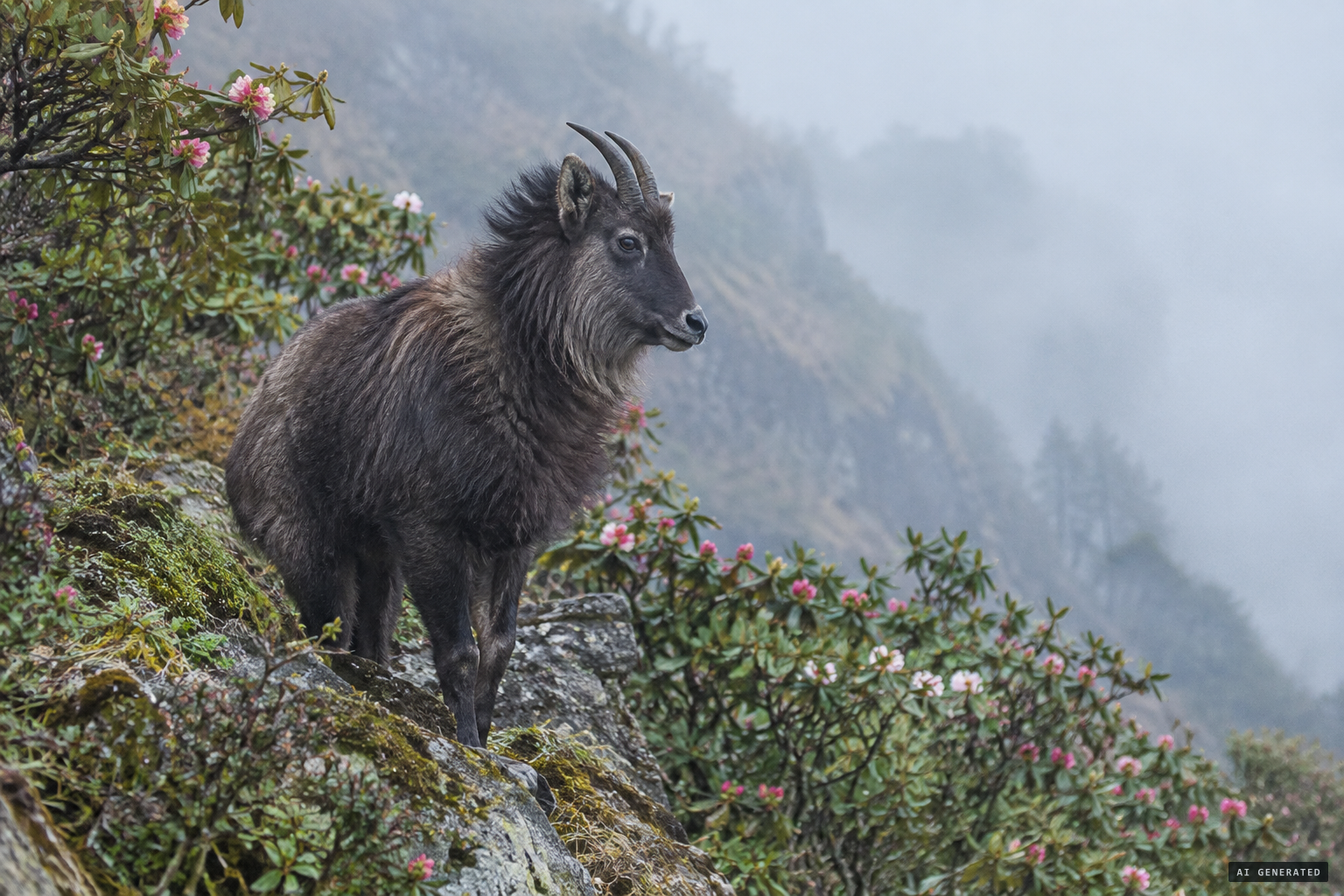 The Himalayan serow, the hide's likely source