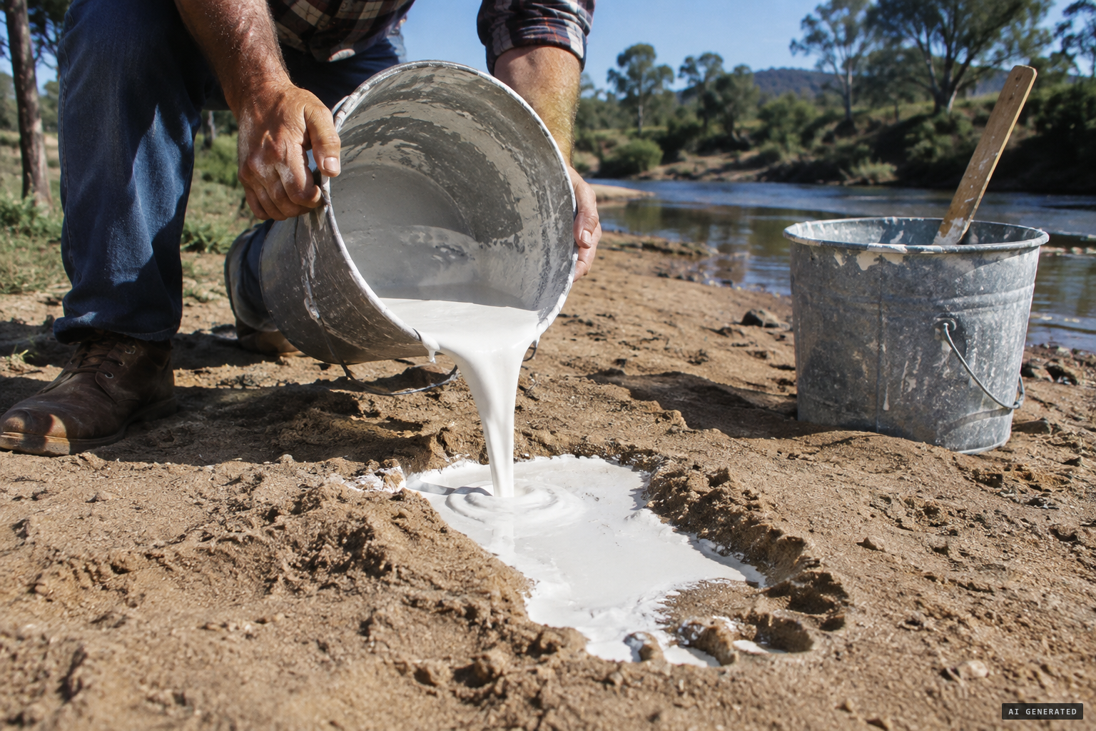 A plaster cast is made of a footprint