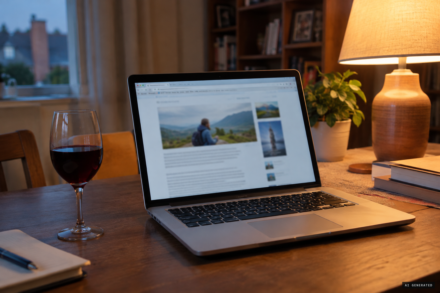 Online doubts point to the lack of photos and the glass of wine