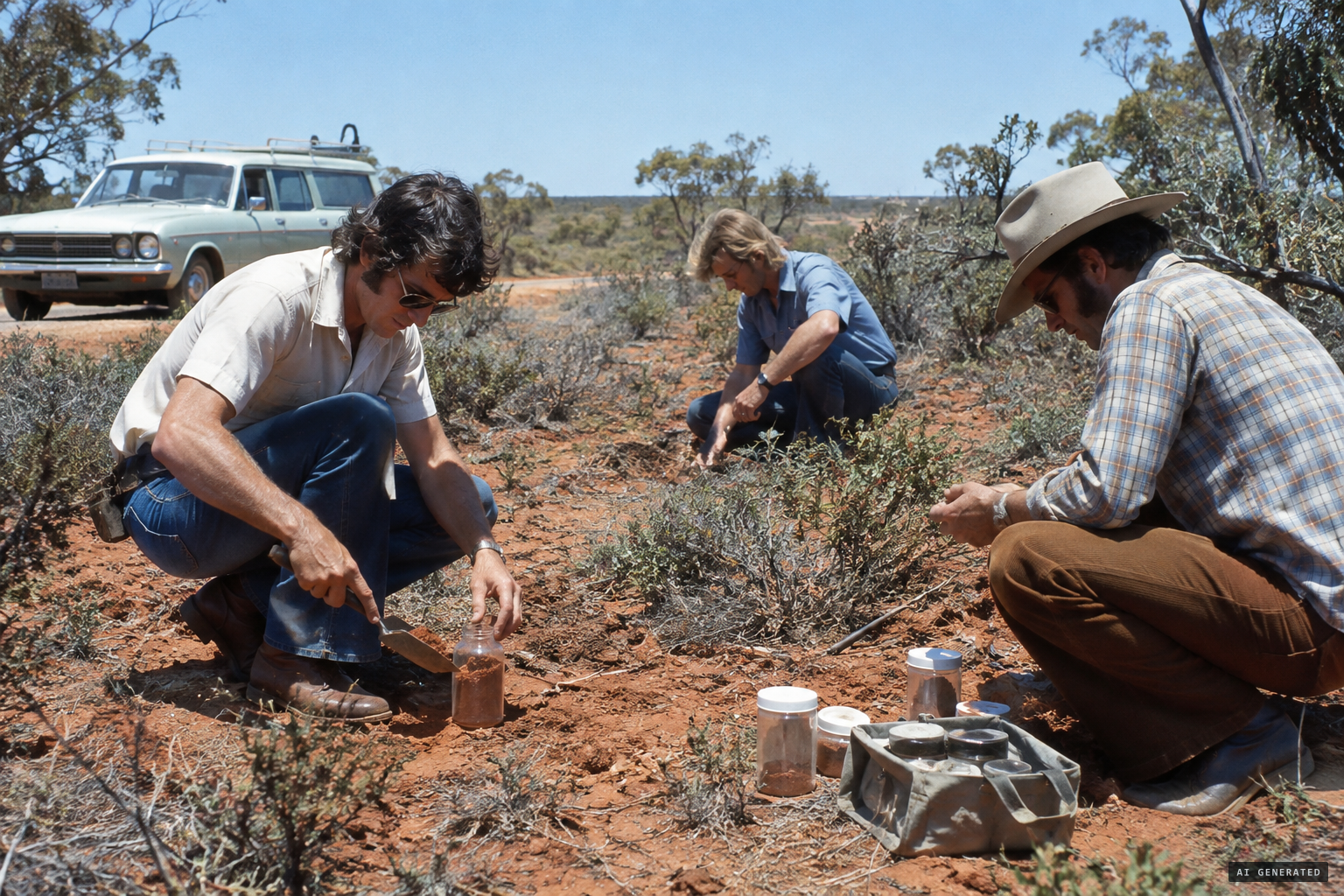 Basterfield's team takes soil samples and finds no tracks