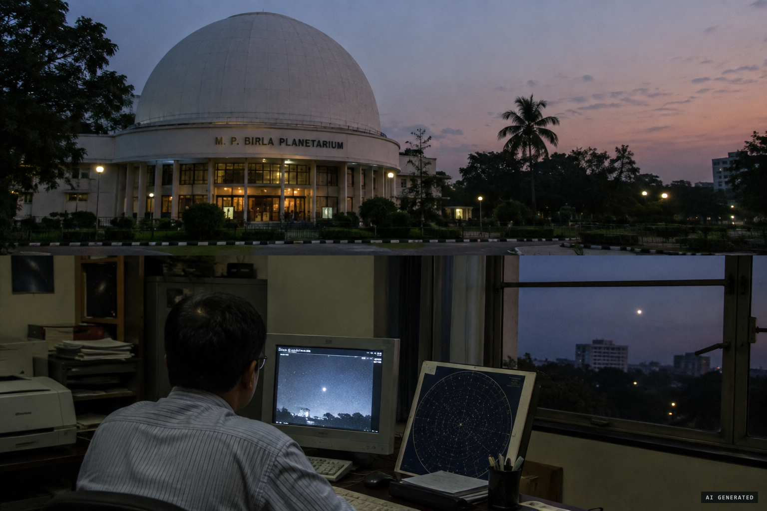 At the Birla Planetarium, Venus and Comet Holmes are weighed