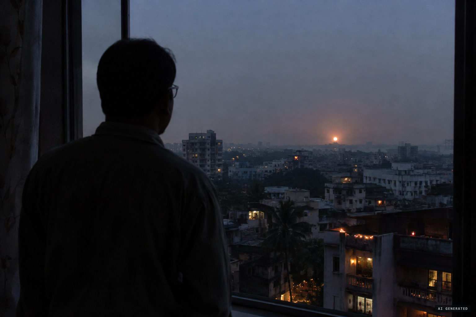A man at his window before dawn, and a star that would not hold its shape