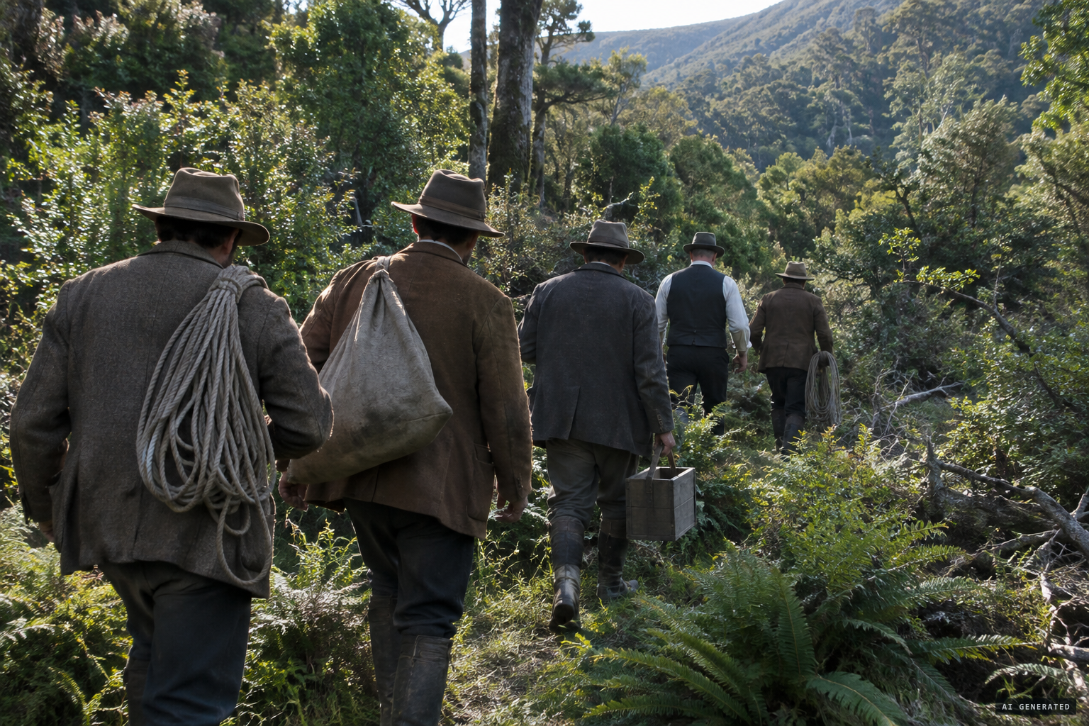 Lysnar's party goes into the bush hoping to catch the animal alive