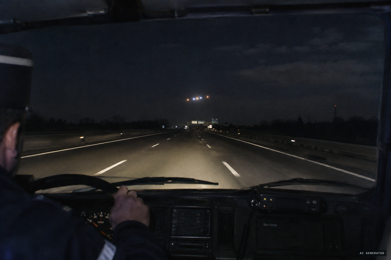 Lights above the A4 catch the gendarmes' attention