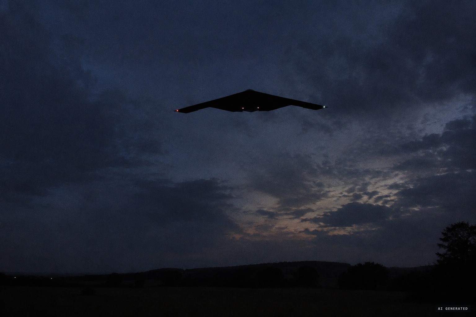 Stealth aircraft, one of the usual suggestions for black triangles