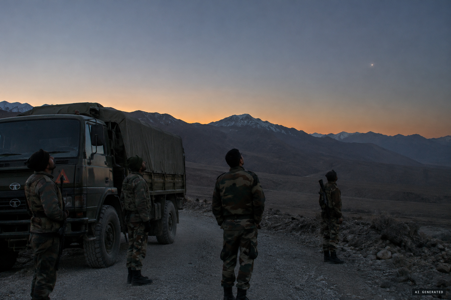 Evening of August 4, 2013: troops at Demchok sight an unidentified flying object