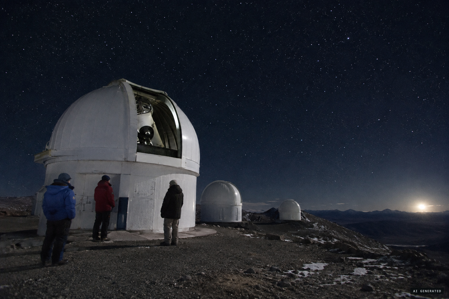 Hanle astronomers study the lights for three days
