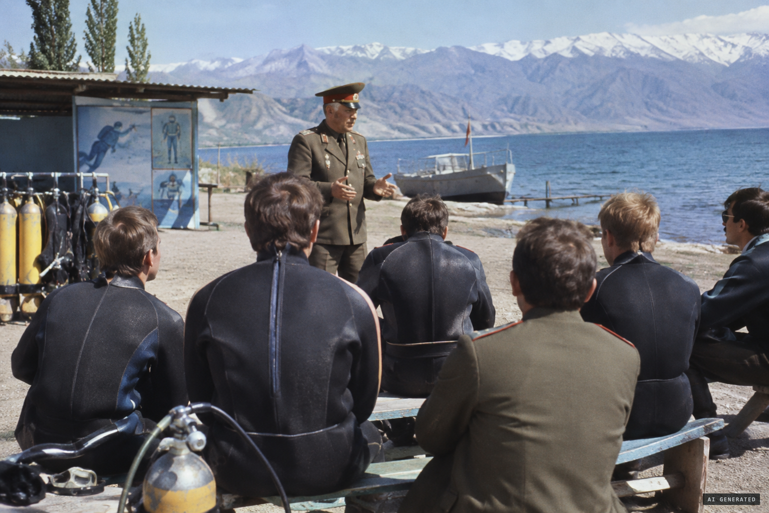The story told as a safety warning at Lake Issyk-Kul