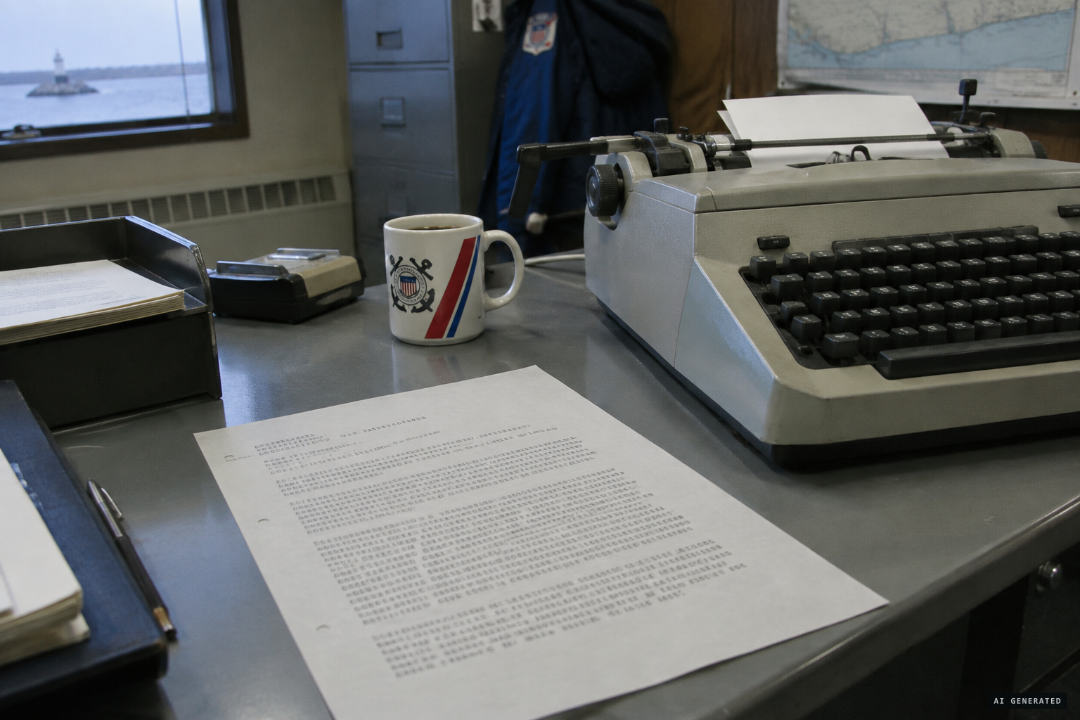 The Coast Guard report: the crewmembers were unable to identify any of the objects.