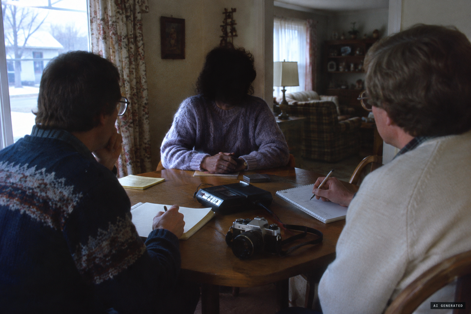 MUFON investigators Dell'Aquila and Wedge gather witness accounts.