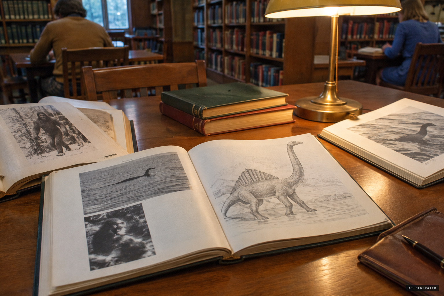 The drawing attributed to Gladkikh, reproduced in Western lake-monster books