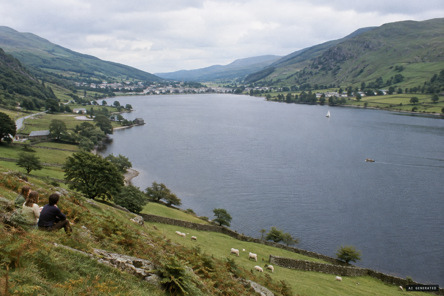 Llyn Tegid, Bala Lake, the longest natural lake in Wales