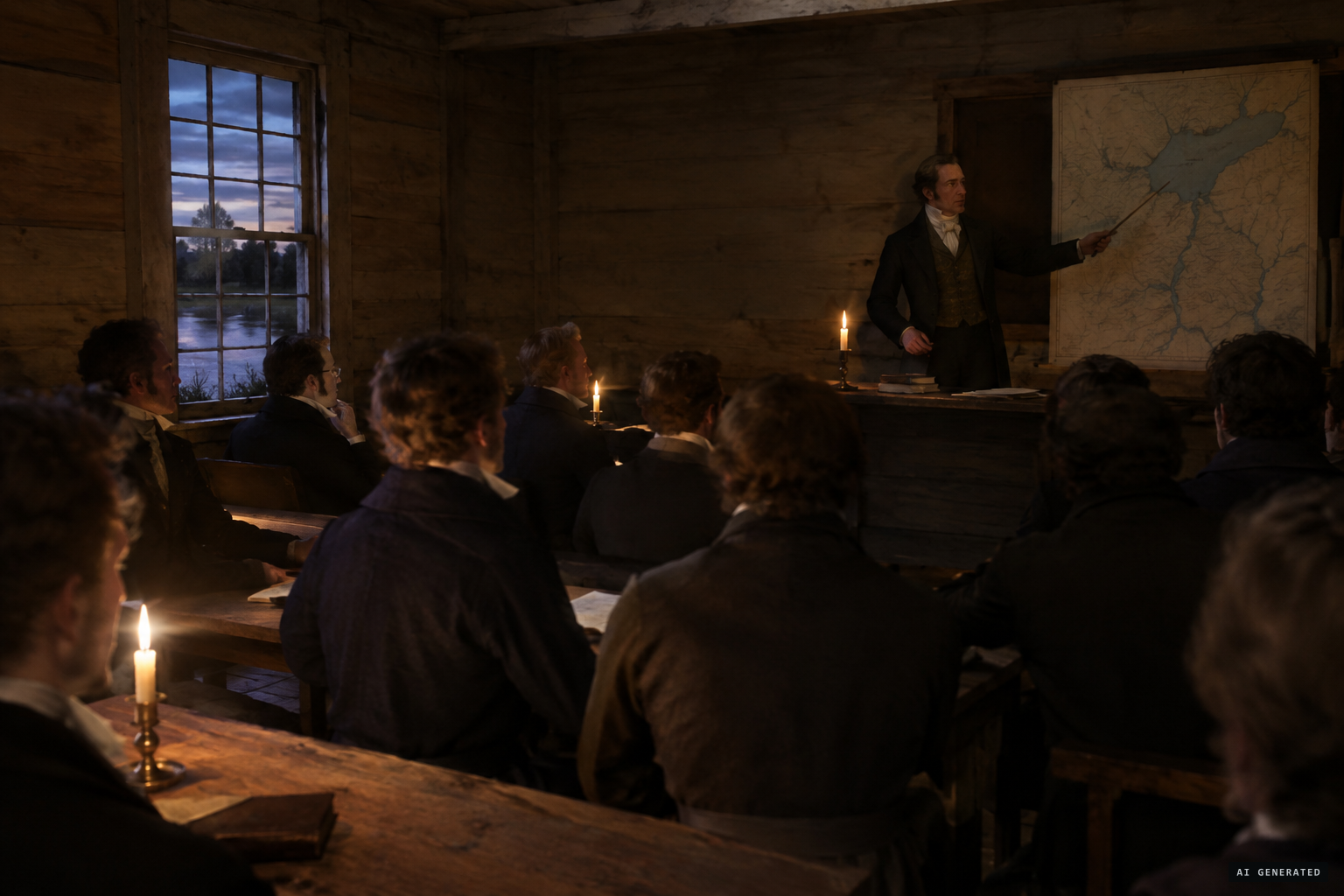 A public meeting plans an expedition that never set out