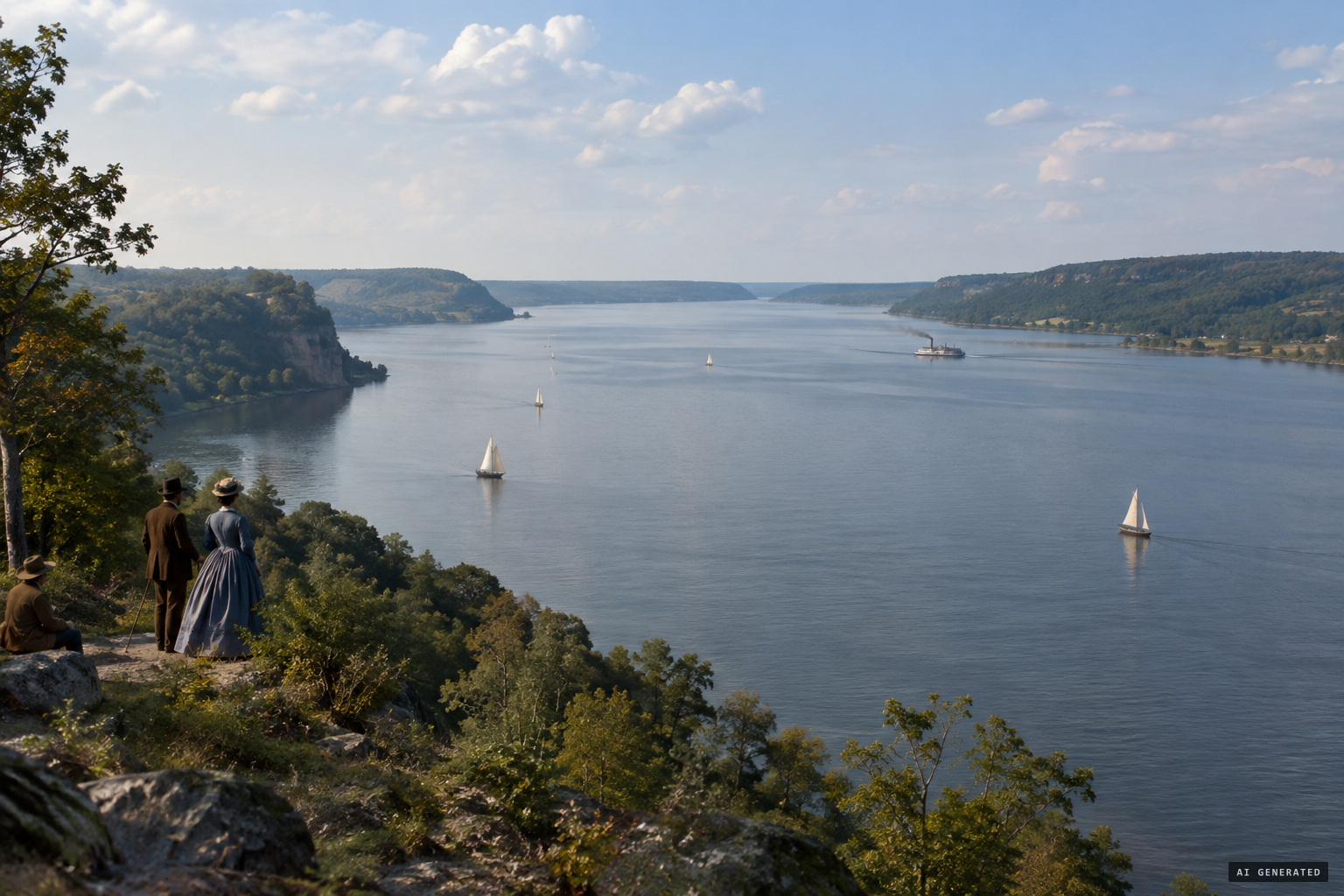 Lake Pepin, the widest stretch of the Mississippi