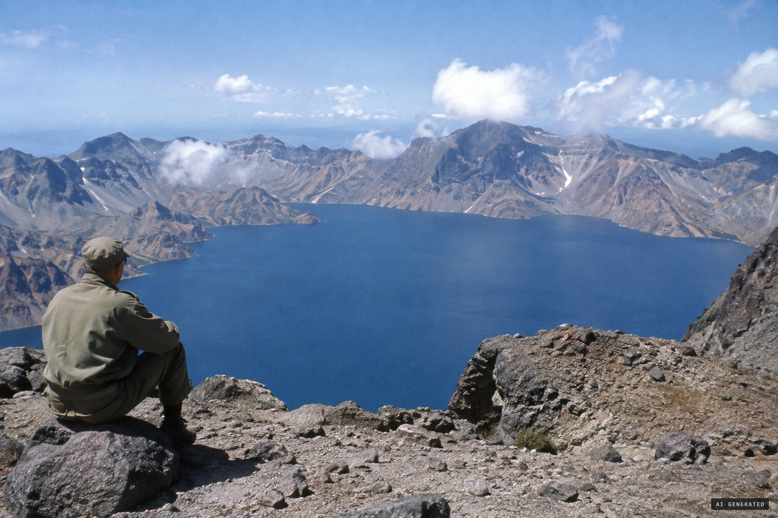 Heaven Lake, open water in the crater atop Changbai Mountain