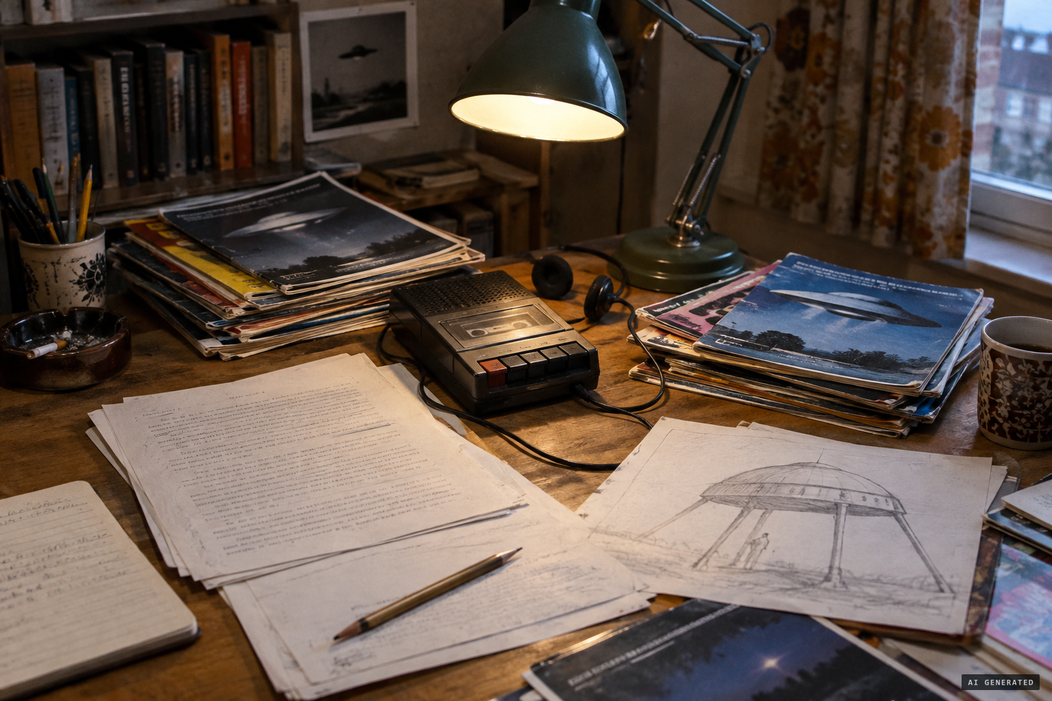 The investigators' findings pass through UFO magazines and books.