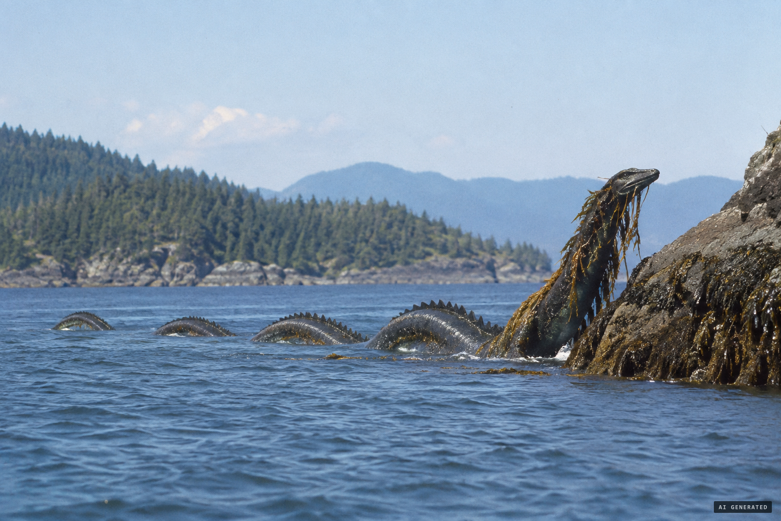 The creature shoots its head onto the rock as fold after fold surfaces