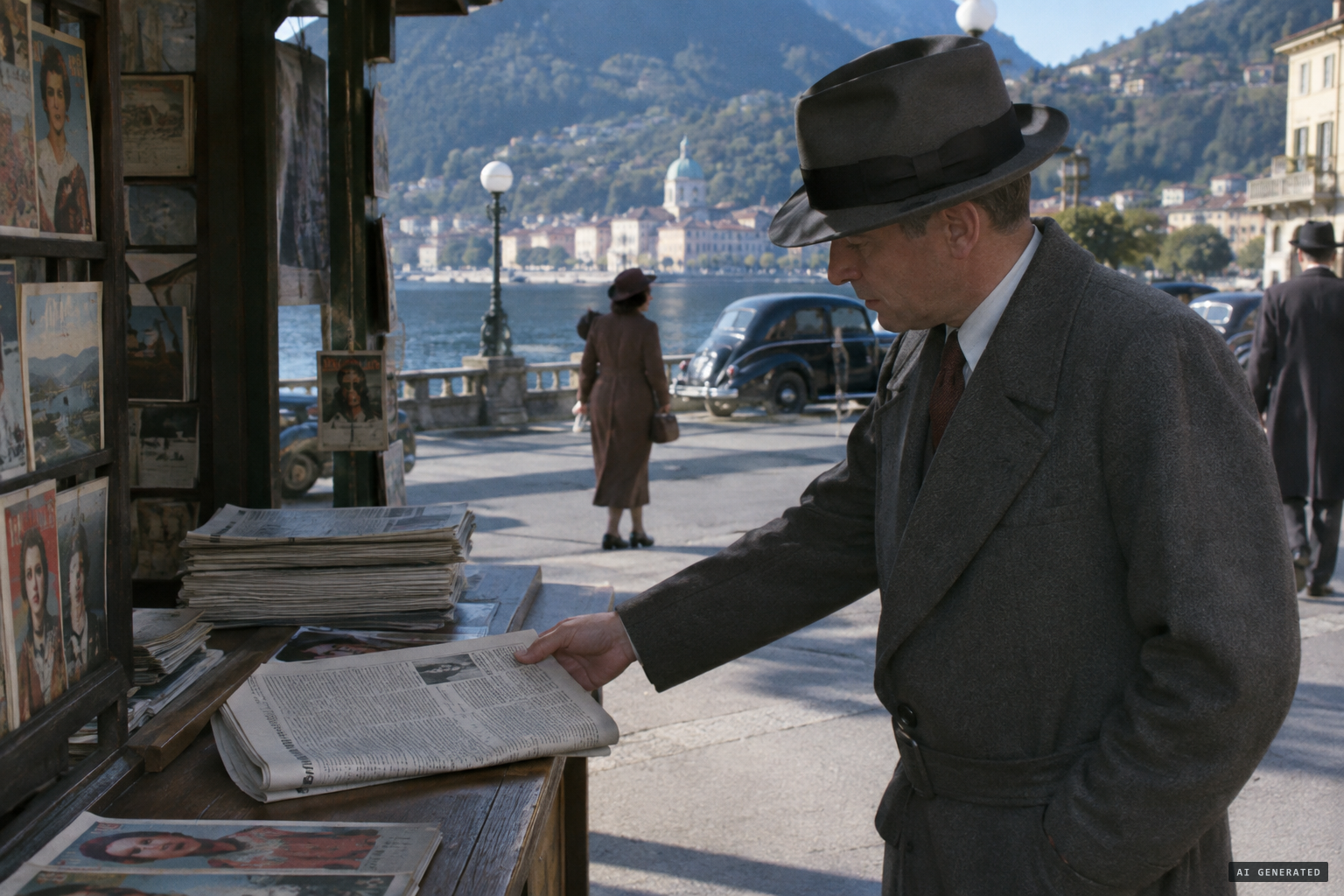 Il Corriere Comasco's front-page story of the two hunters