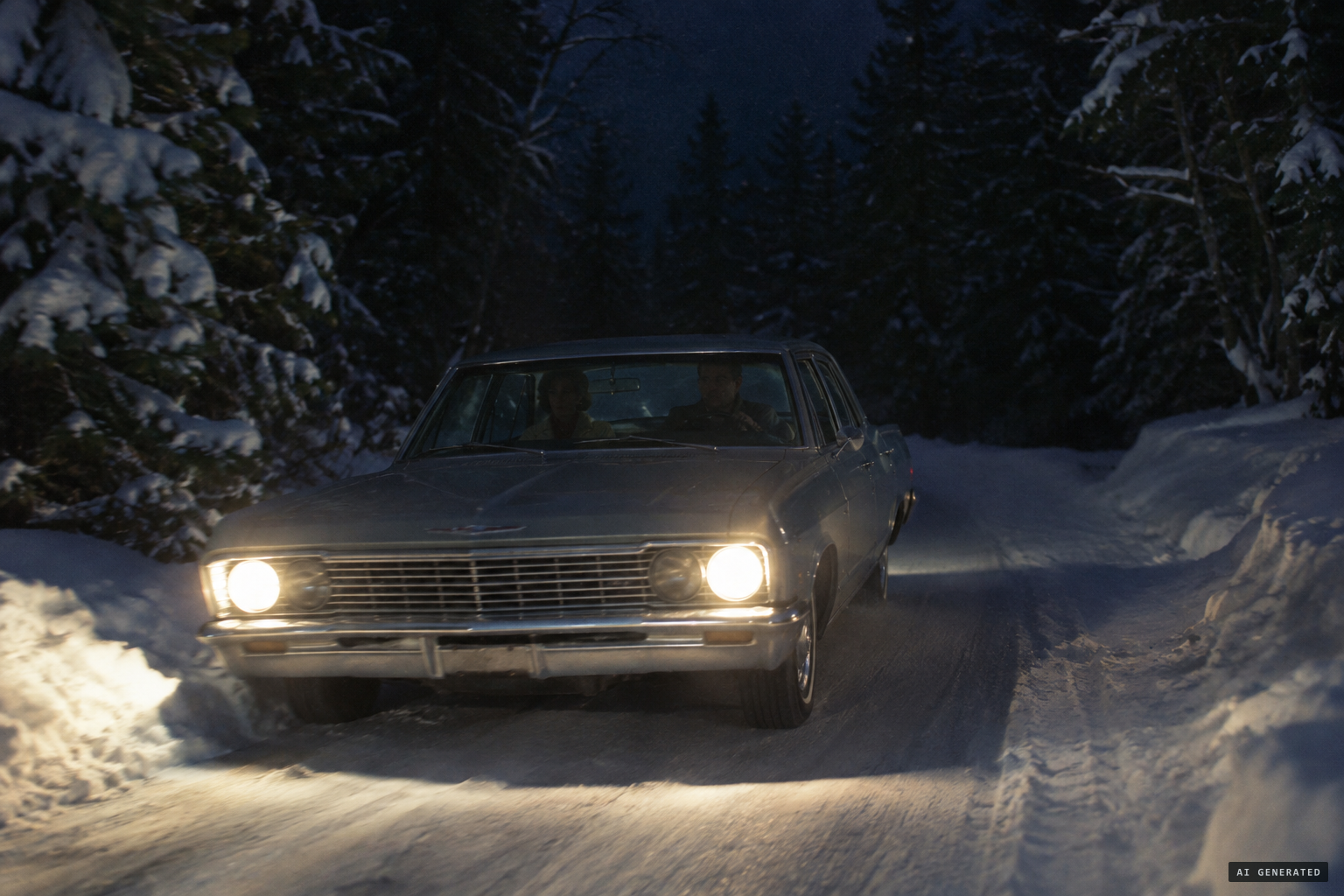 William and Joan Wallace drive out to see the woods under fresh snow