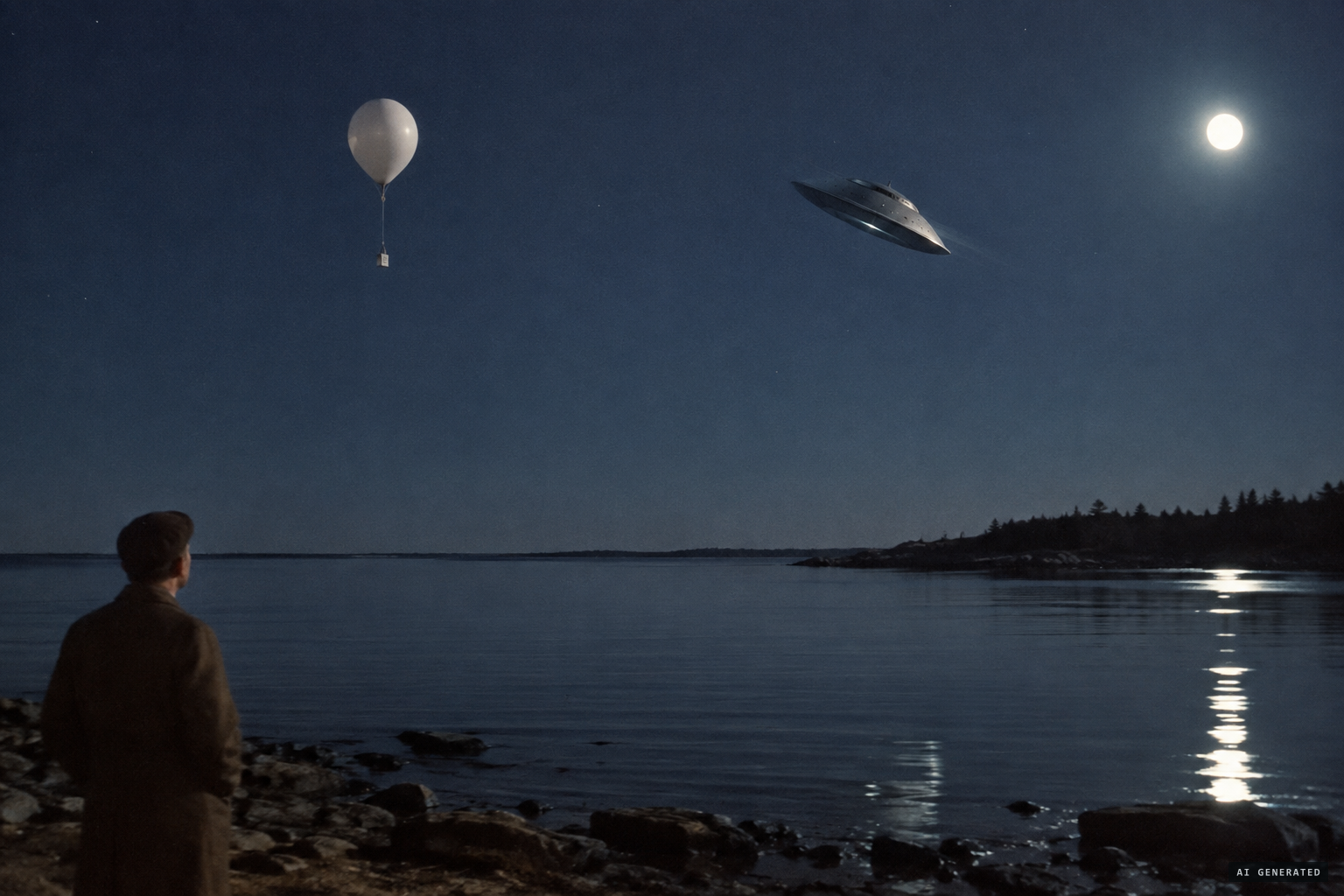 The balloon theory versus sharp turns on a windless night