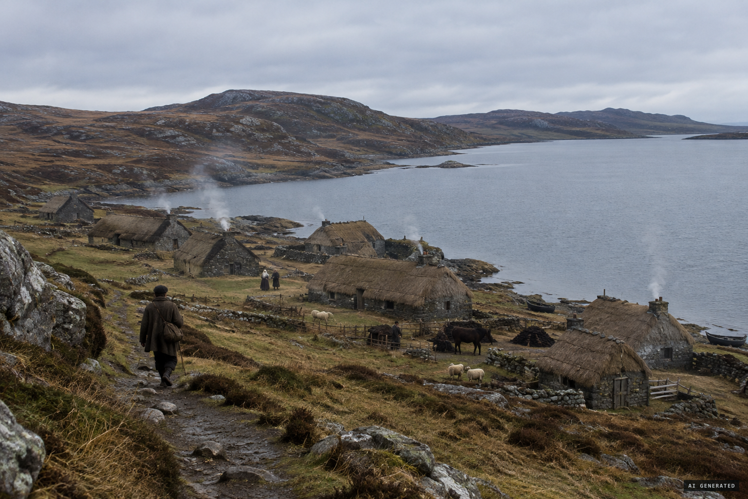 The village of Leurbost, Parish of Lochs, Lewis