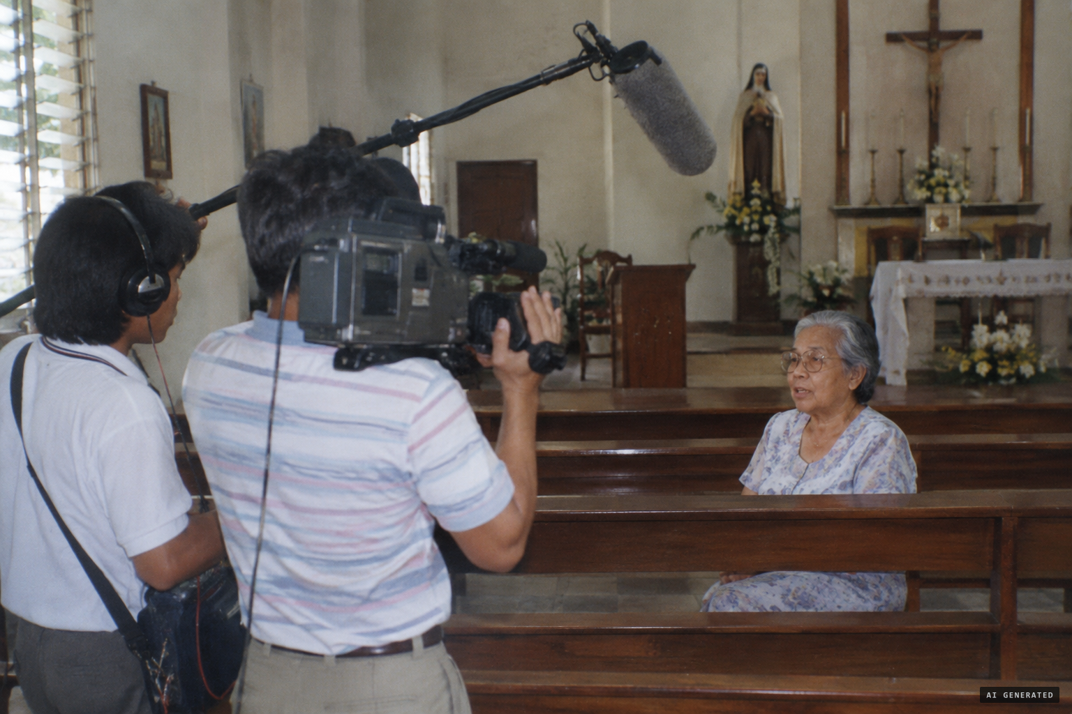 Witnesses gathered for the 1990 documentary